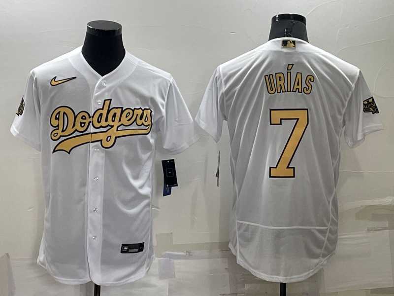 Los Angeles Dodgers #7 Julio Urias White 2022 All Star Stitched Flexbase Nike Jersey,We sell and wholesale Los Angeles Dodgers #7 Julio Urias White 2022 All Star Stitched Flexbase Nike Jersey on line form chian!